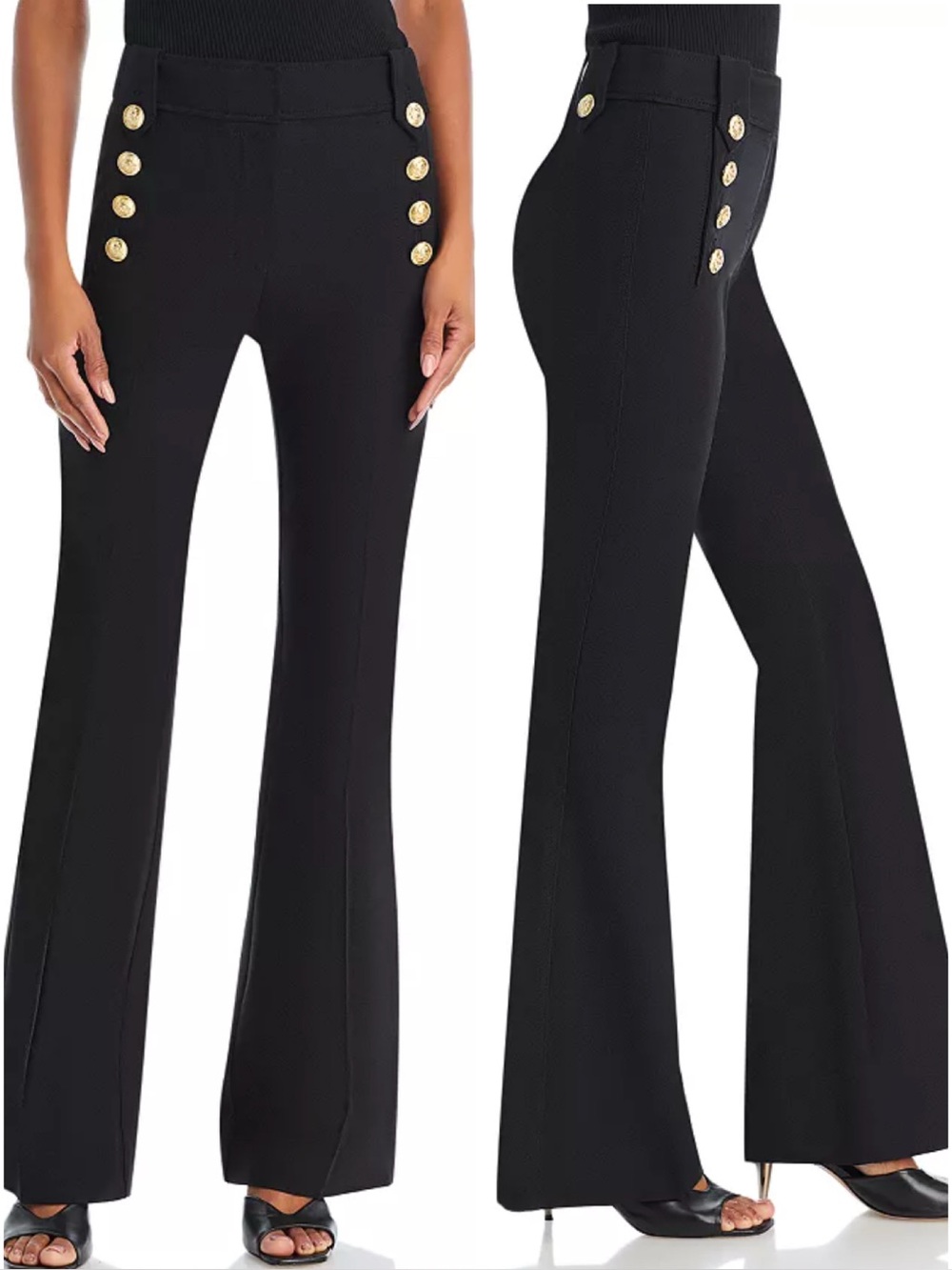 Derek Lam 10 Crosby Robertson High Waist Flare Trouser Pants